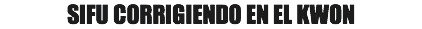SIFU CORRIGIENDO EN EL KWON