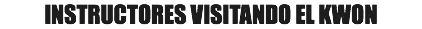 INSTRUCTORES VISITANDO EL KWON